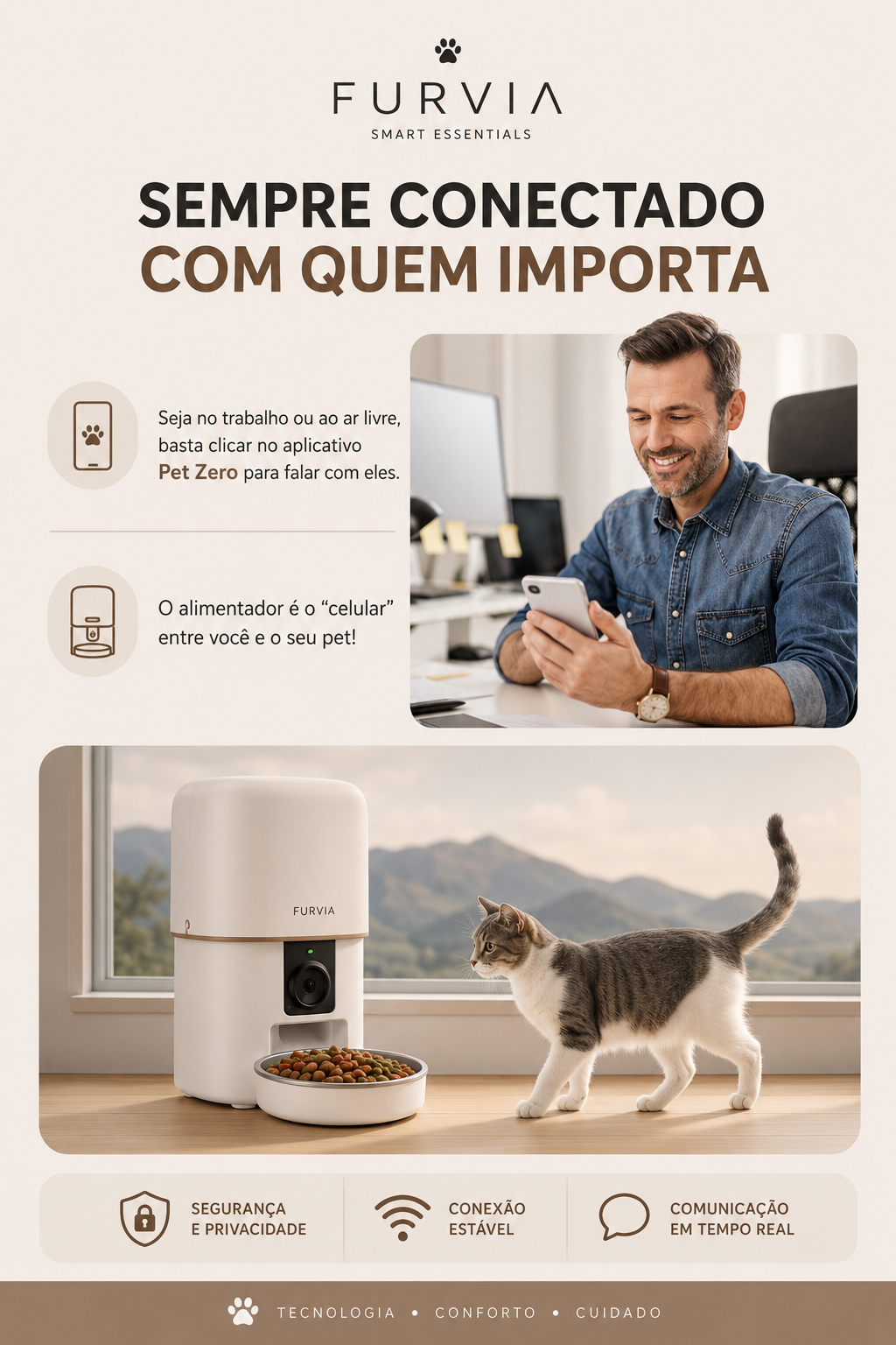 SmartFlow™ - Alimentador Inteligente Premium com Câmera Full HD