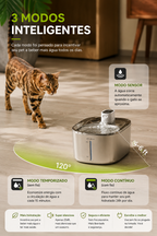 Furvia AquaFlow™ - Fonte Inteligente Premium Sem Fio para Gatos e Pequenos Pets