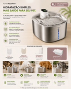 Furvia AquaFlow™ - Fonte Inteligente Premium Sem Fio para Gatos e Pequenos Pets