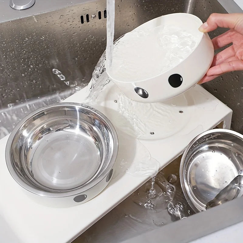 LunaBowl™ Duo - Comedouro Elevado Premium para Gatos & Cachorros