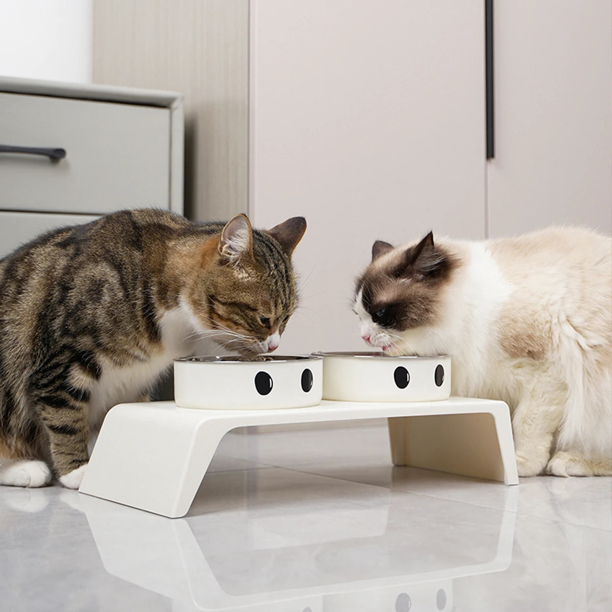 LunaBowl™ Duo - Comedouro Elevado Premium para Gatos & Cachorros